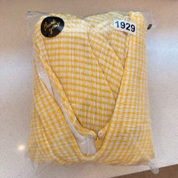 Staud Panier Dress Yellow Gingham - Picture 8 of 8